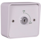 RGL Electronics W-KS-1 Keyswitch Fitted In Easy Clean White Plastic Plate